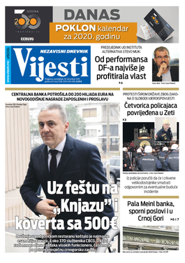 Naslovna strana "Vijesti" za 30. decembar