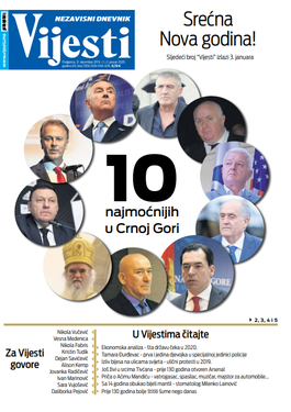 Naslovna strana "Vijesti" za 31. decembar, prvi i drugi januar
