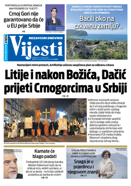 Naslovna strana za 6. i 7. januar