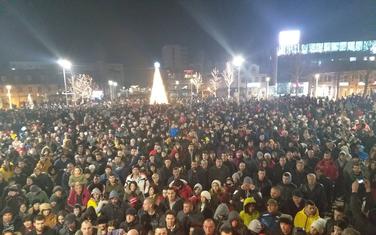 Sa večerašnje litije u Nikšiću