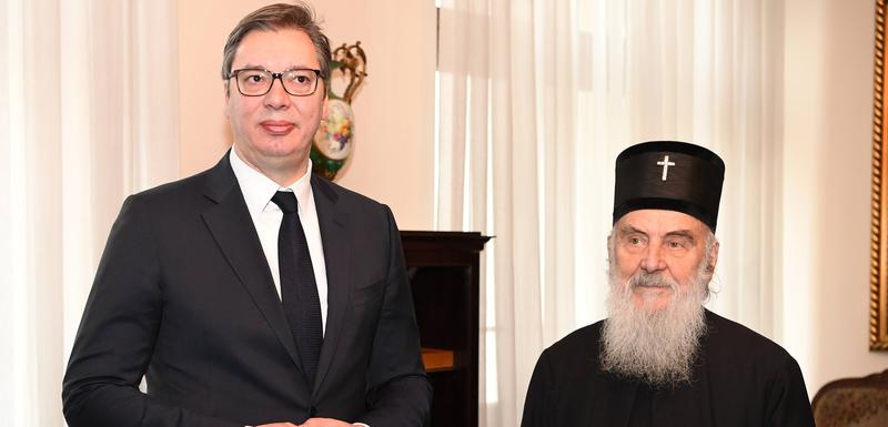 Patrijarh SPC Irinej i predsjednik Srbije Aleksandar Vučić