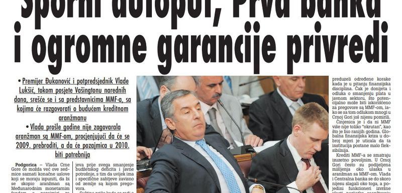 Strana "Vijesti" od 19. januara 2010.