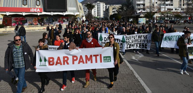 Sa jednog od protesta u Baru