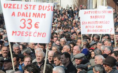 Sa ranijeg protesta radnika nezadovoljnih ekonomskom situacijom