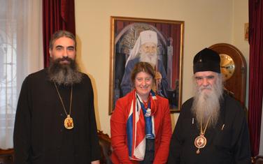 Vladika Metodije, Alison Kemp i mitropolit Amfilohije