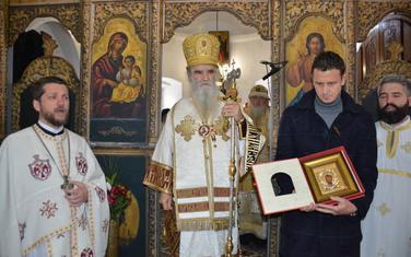 Gojko Perović, mitropolit Amfilohije i Vladimir Gojković