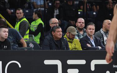 Košarkaški agent Miodrag Miško Ražnatović na meču Evrokupa Partizan - Tofaš