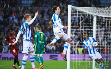 Mikel Ojarzabal slavi gol protiv Mirandesa
