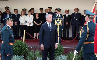 Primopredaja dužnosti načelnika Generalstaba (arhiva): Ilija Daković, Milo Đukanović i Dragutin Dakić