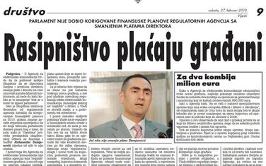 Strana "Vijesti" od 27. februara 2010.