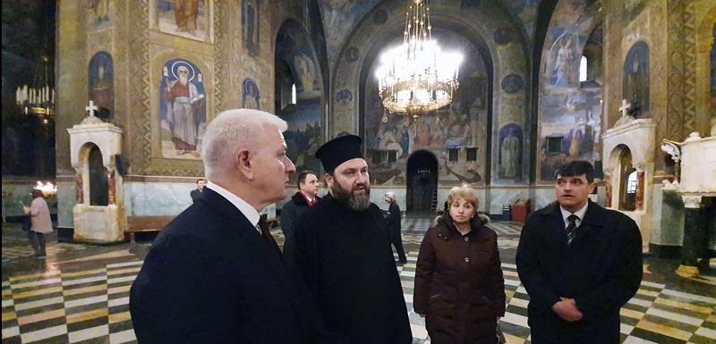 Marković u Hramu Svetog Aleksandra Nevskog