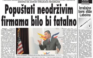 Strana "Vijesti" od 9. marta 2010.
