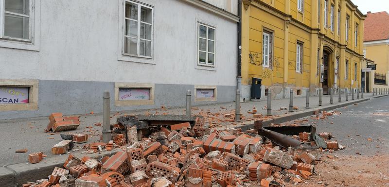 Detalj iz Zagreba nakon današnjeg zemljotresa