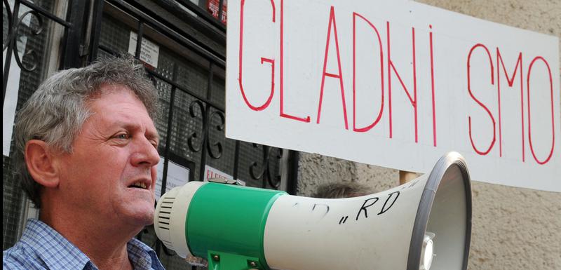 Vukčević na jednom od ranijih protesta dakićevaca