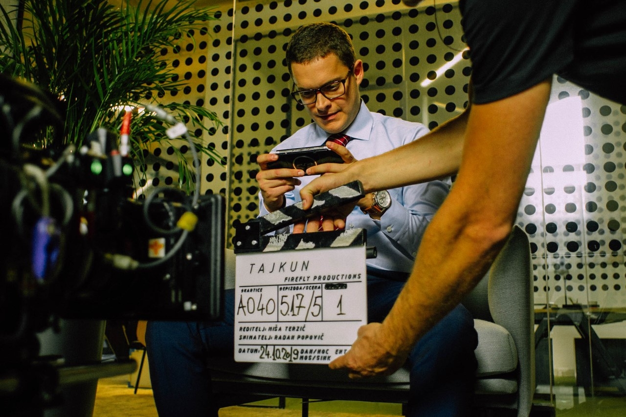 Detalj scene iz filma "Tajkun": Vuk Jovanović